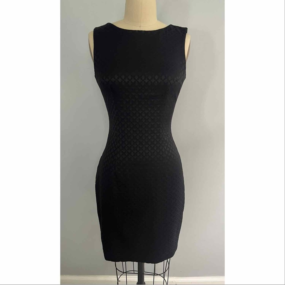 H&M Jacquard Fitted Cut-Out Dress